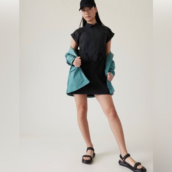 - NWT Athleta Topspin Dress. Black. 2X - Picture 2 of 9